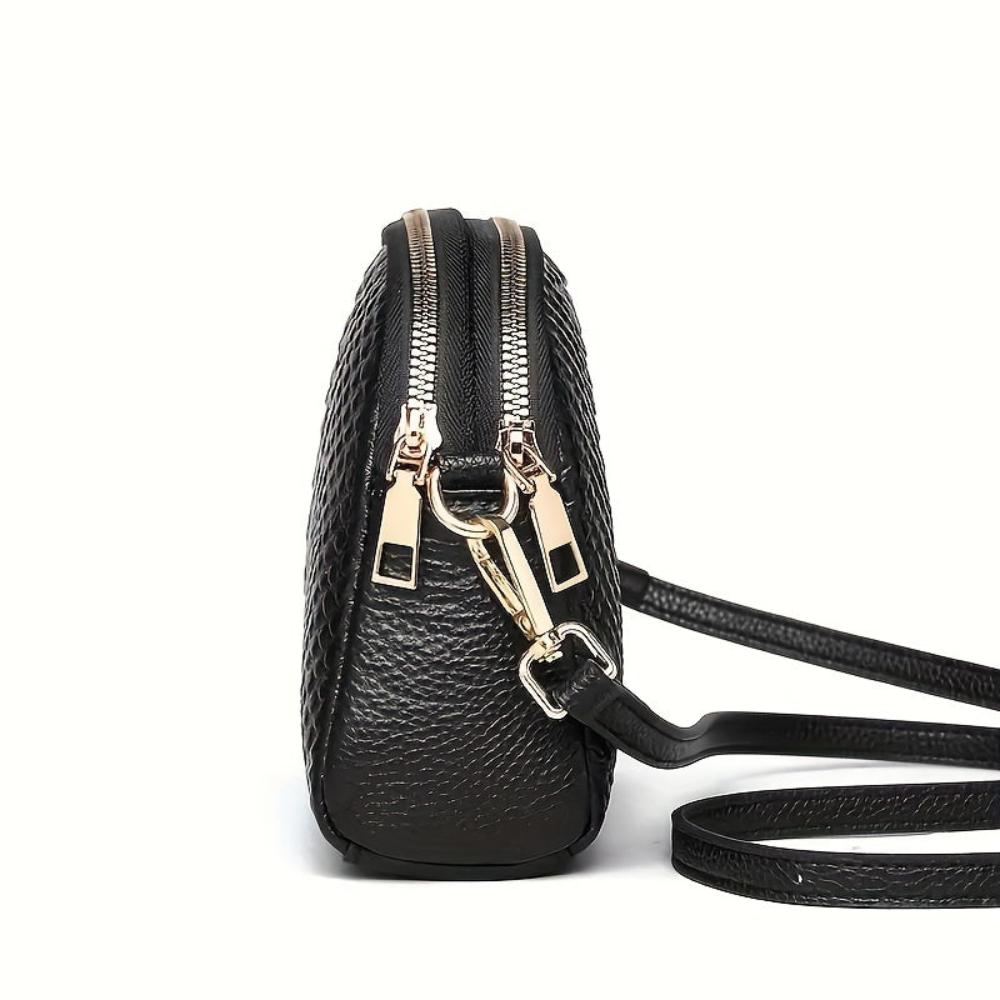 Cora | Beautiful Mini Crossbody Bag Made of Faux Leather with Crocodile Pattern
