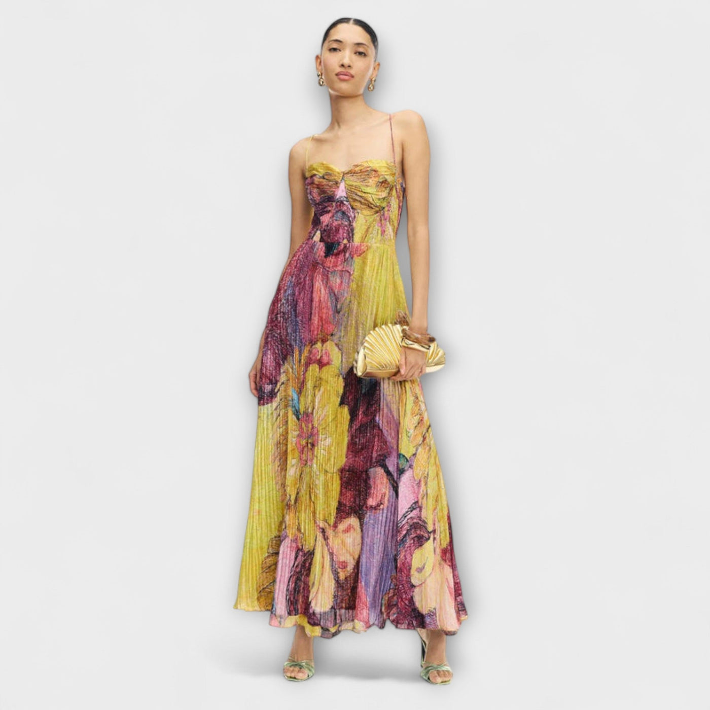 Kiara - Maxi Dress with Vibrant Ikat Print