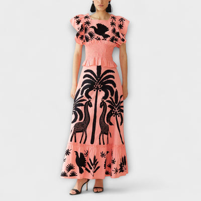 Amy - Chic Palm Tree Dress