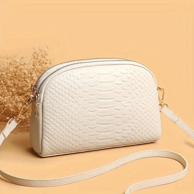 Cora | Beautiful Mini Crossbody Bag Made of Faux Leather with Crocodile Pattern